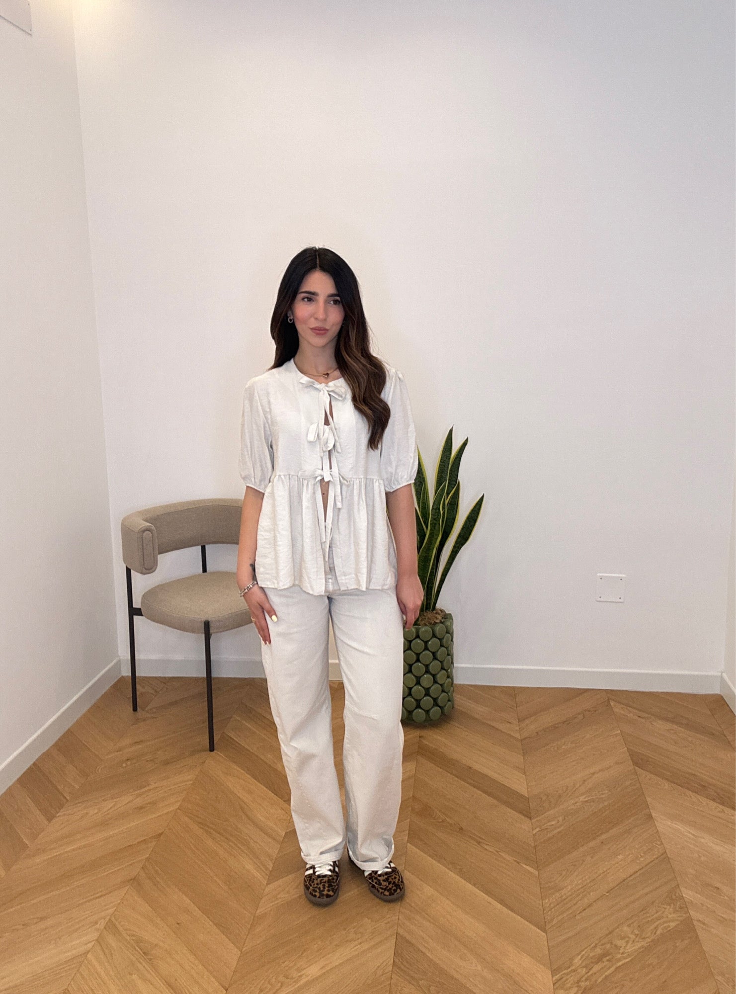 CAMICIA FIOCCHETTI PANNA