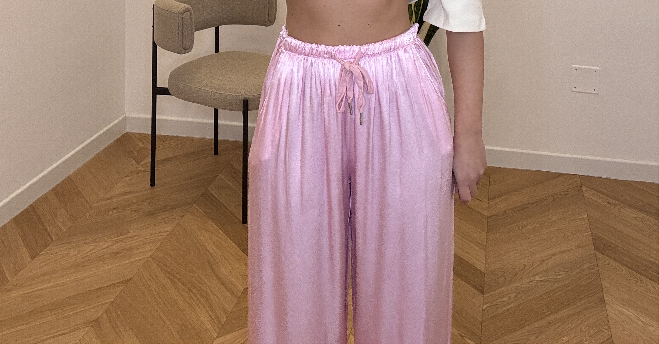 PANTALONE SATIN PINK
