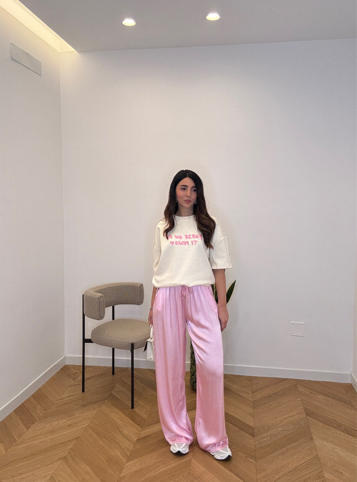 PANTALONE SATIN PINK