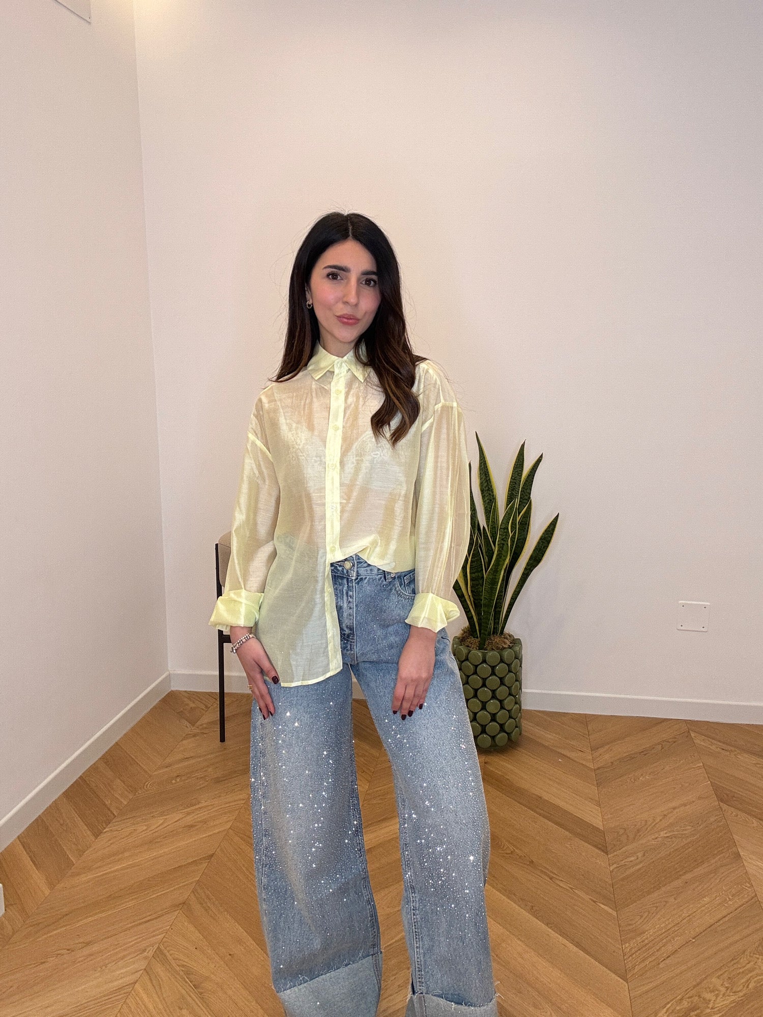 CAMICIA VELO GIALLA