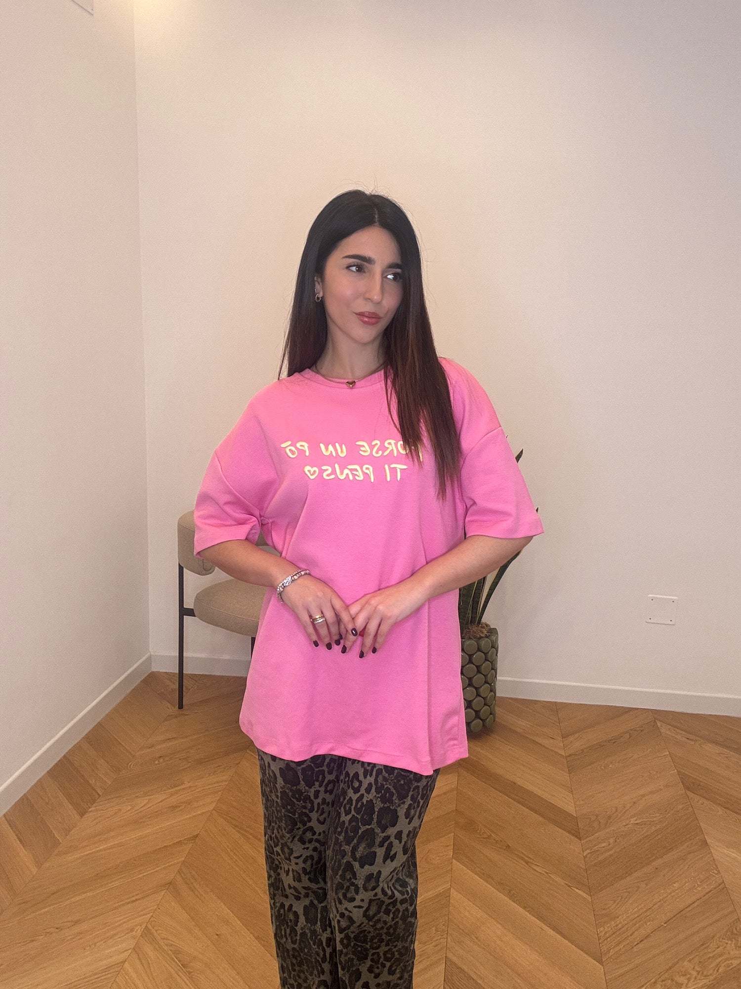 T SHIRT LUMINA FUCSIA