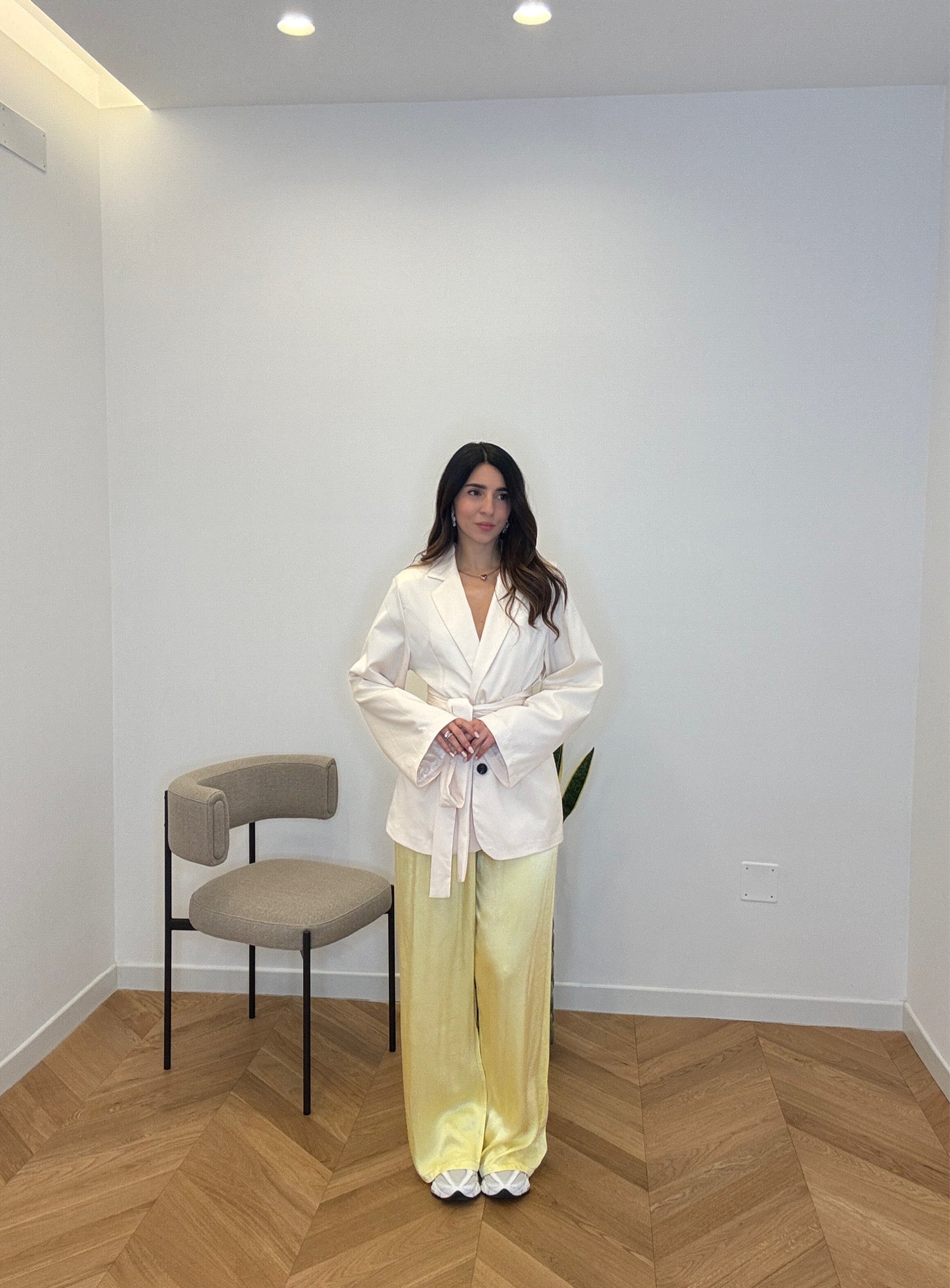 PANTALONE SATIN YELLOW