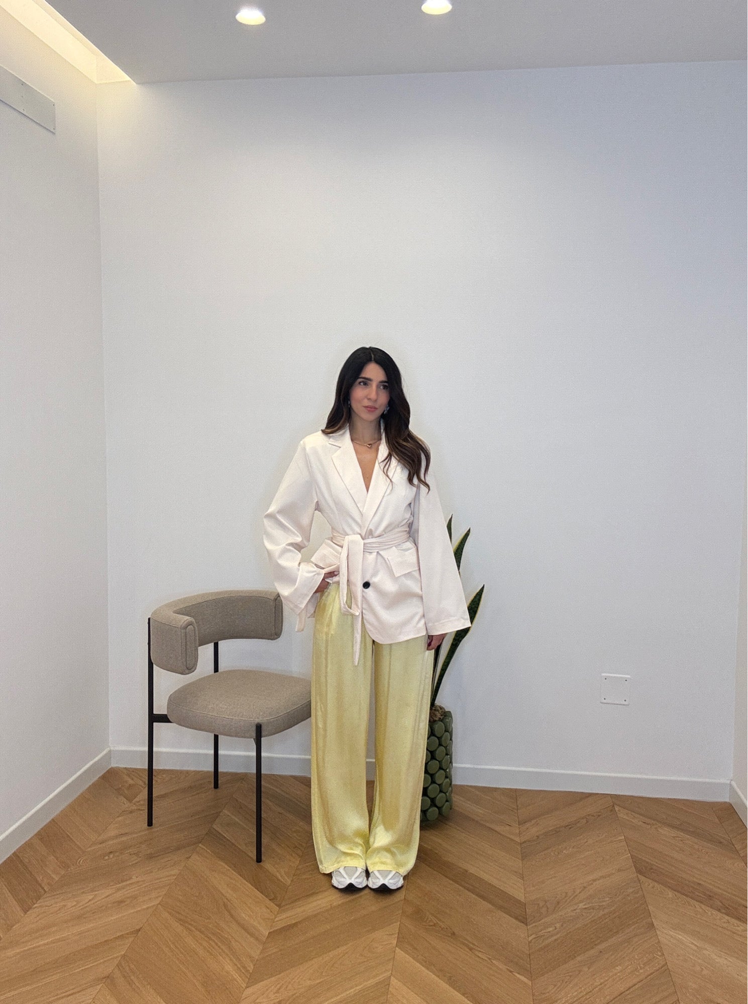 PANTALONE SATIN YELLOW